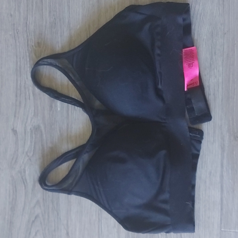 Lasenza black mesh sports bra